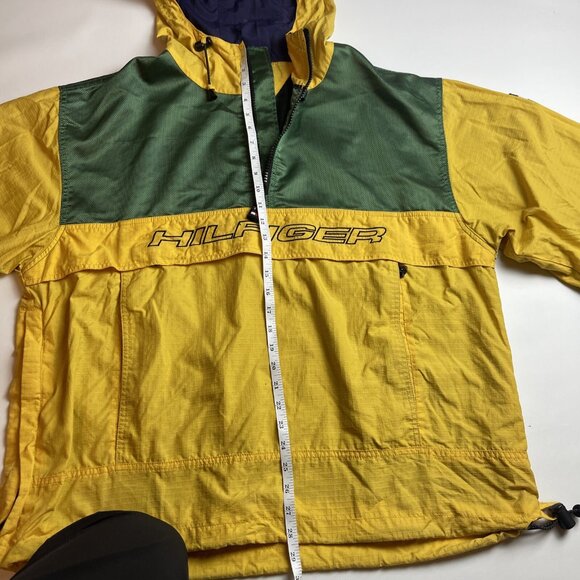 VTG Tommy Hilfiger Rare Majo Tech Green & Yellow Jacket Men Large (Read) - Picture 8 of 15